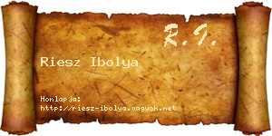 Riesz Ibolya névjegykártya
