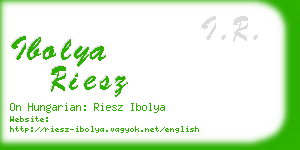 ibolya riesz business card